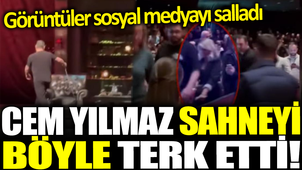 Cem Yılmaz sahneyi böyle terk etti! Görüntüler sosyal medyada gündem oldu