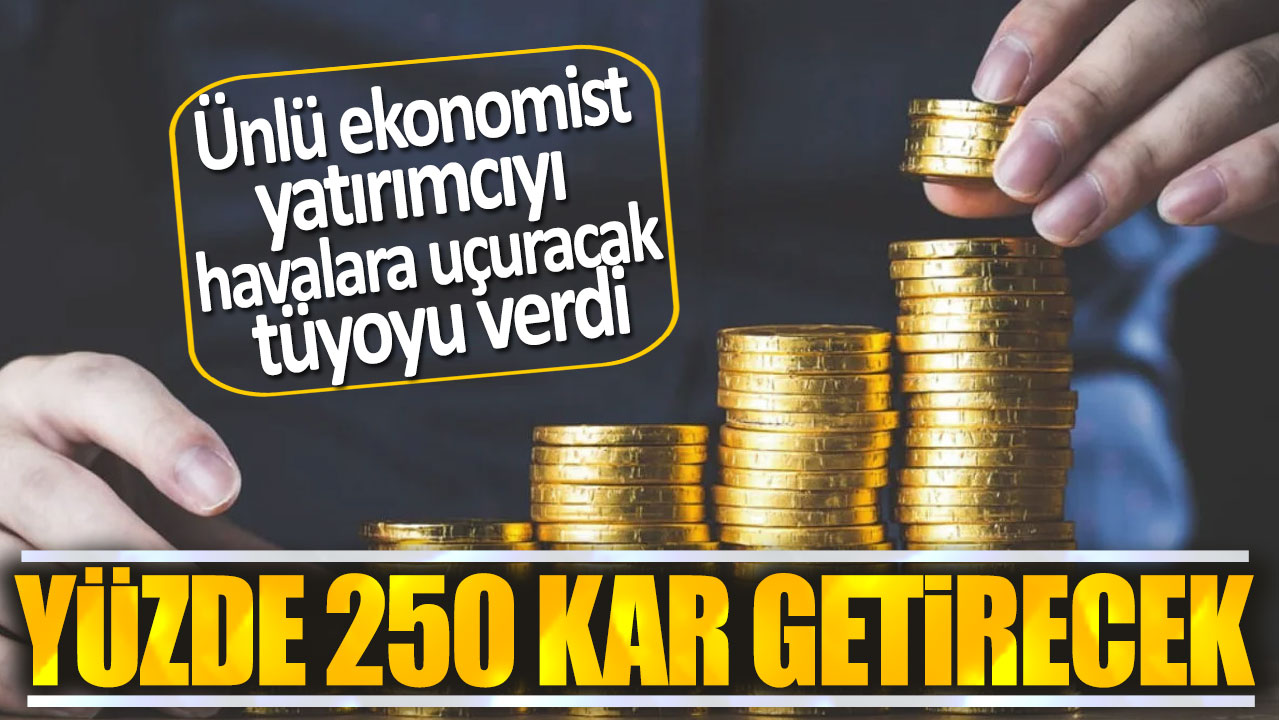 Ünlü ekonomist yatırımcıyı havalara uçuracak tüyoyu verdi: Yüzde 250 kar getirecek!