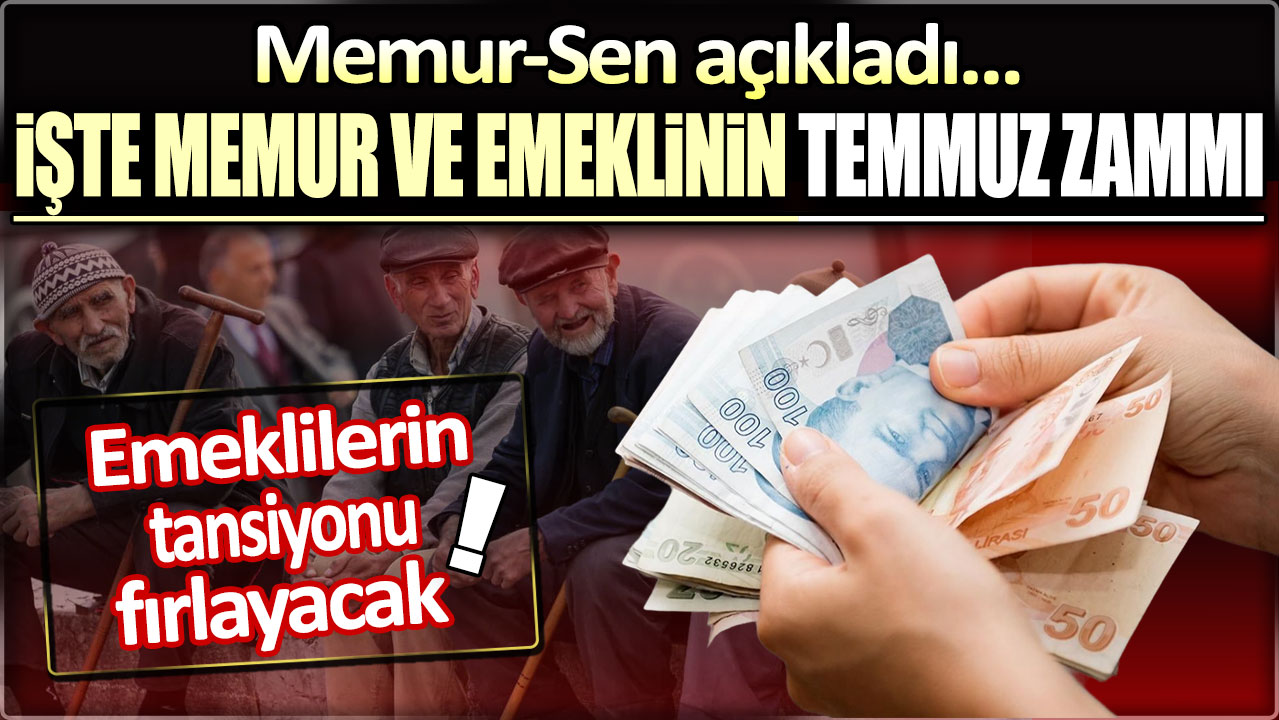 Memur-Sen açıkladı: İşte memur ve emeklinin temmuz zammı