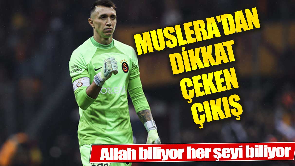 Muslera'dan ilginç sözler: Allah biliyor!