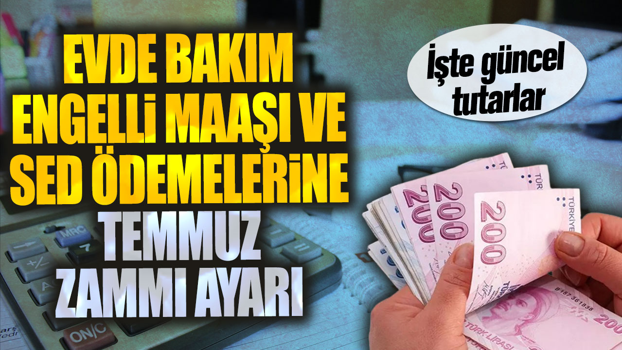 Evde bakım engelli maaşı ve SED ödemelerine temmuz zammı ayarı