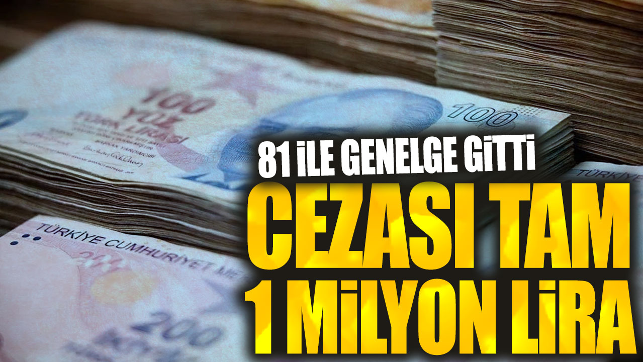 Cezası 1 milyon lira: 81 ile genelge gitti