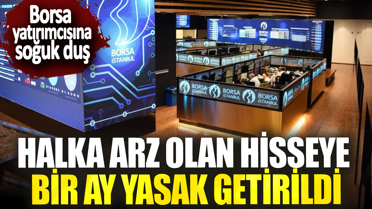 Borsa yatırımcısına soğuk duş! Halka arz olan hisseye bir ay yasak getirildi