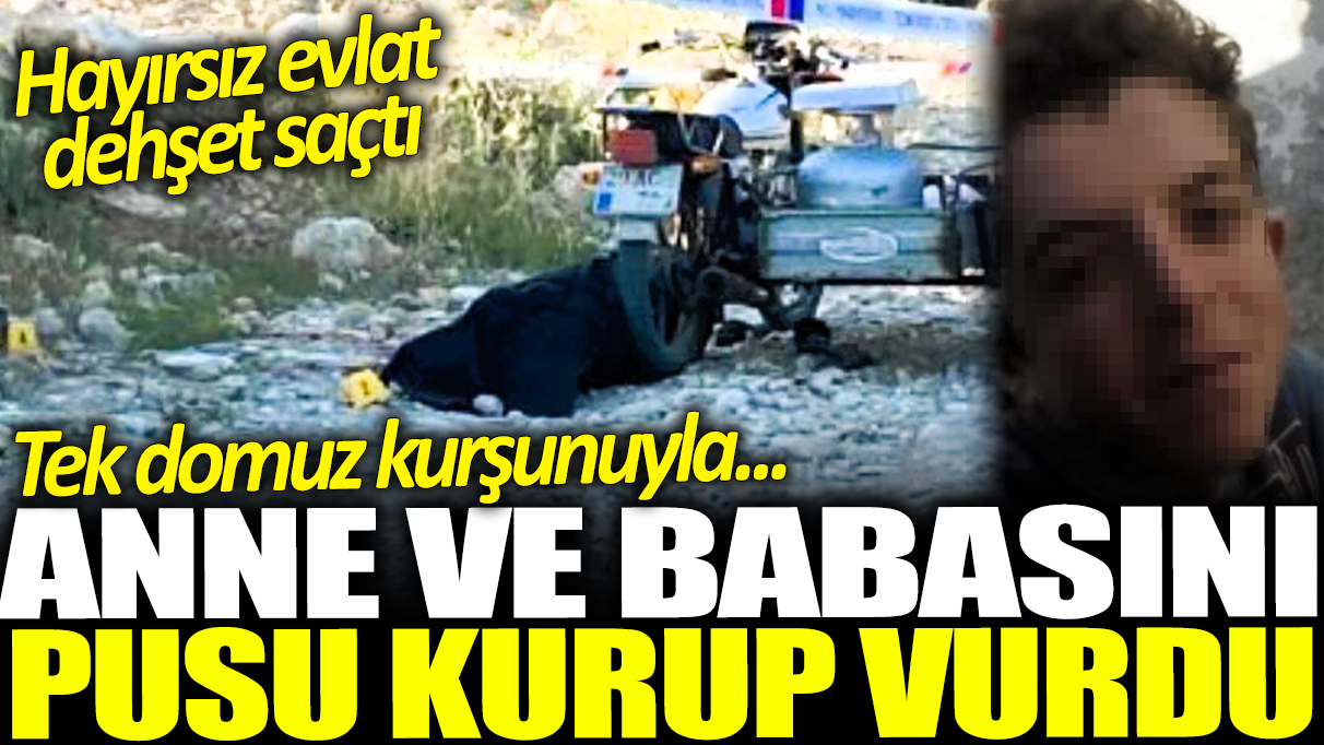 Anne ve babasını pusu kurup vurdu: Hayırsız evlat dehşet saçtı!