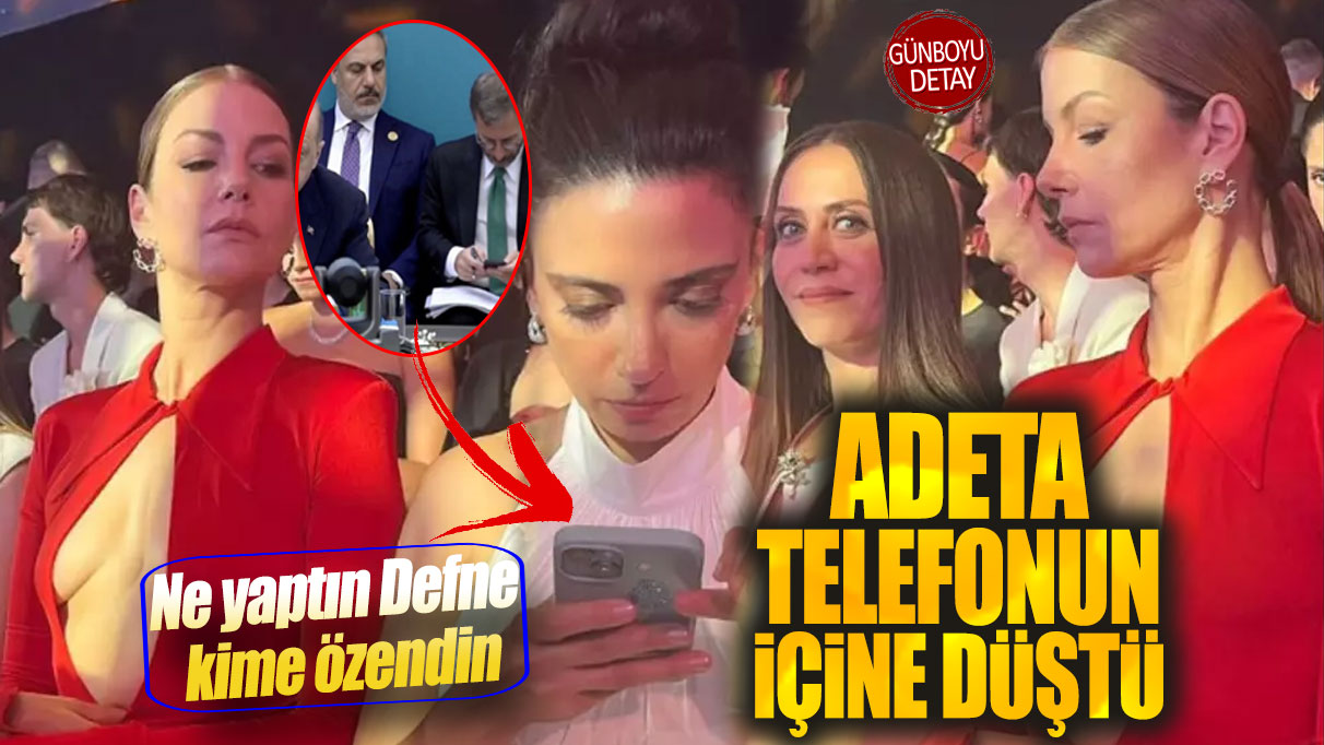 Kime özendin Defne Kayalar? Adeta telefonun içine düştü