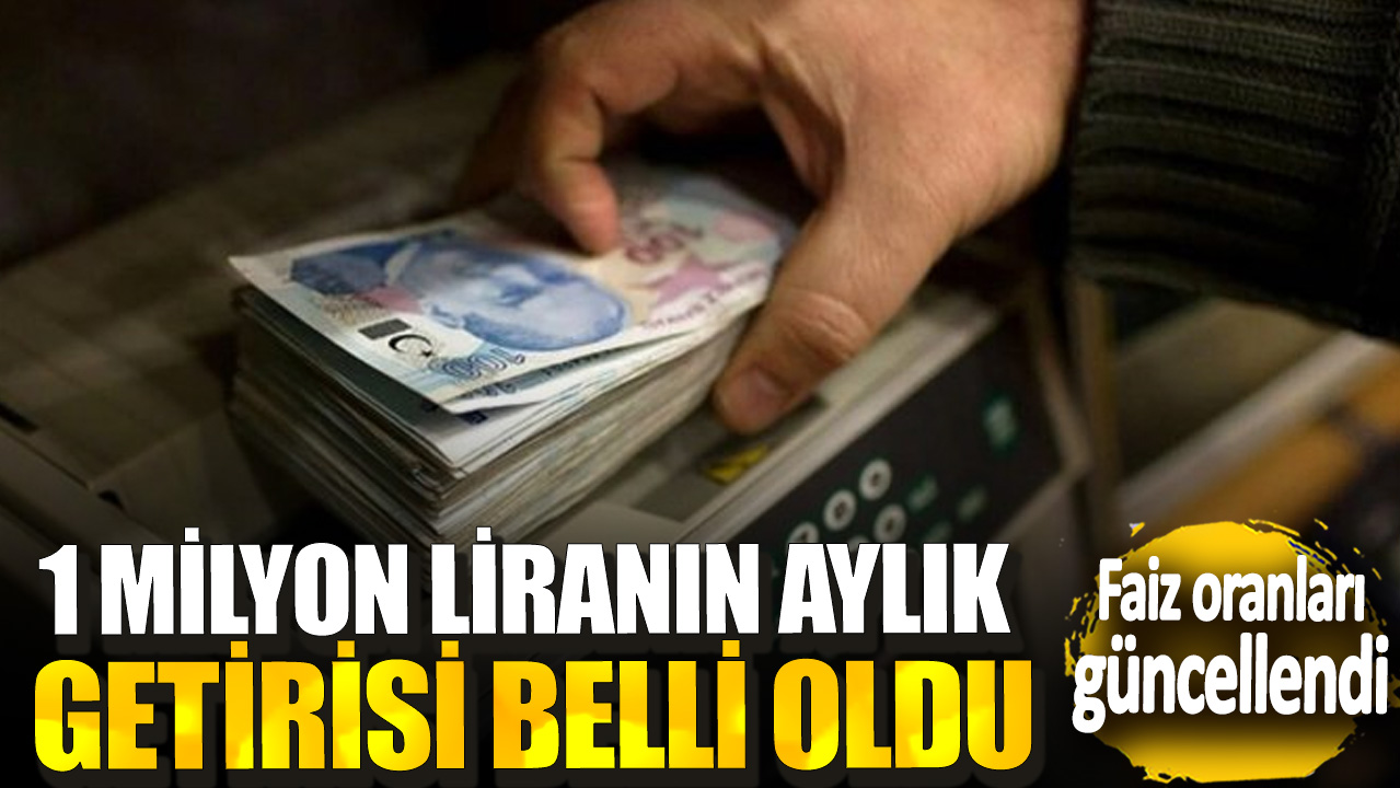 1 milyon liranın aylık getirisi belli oldu! Faiz oranları güncellendi