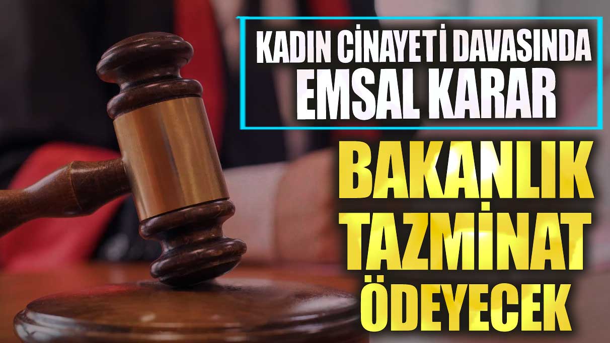 Bakanlık tazminat ödeyecek! Kadın cinayeti davasında emsal karar