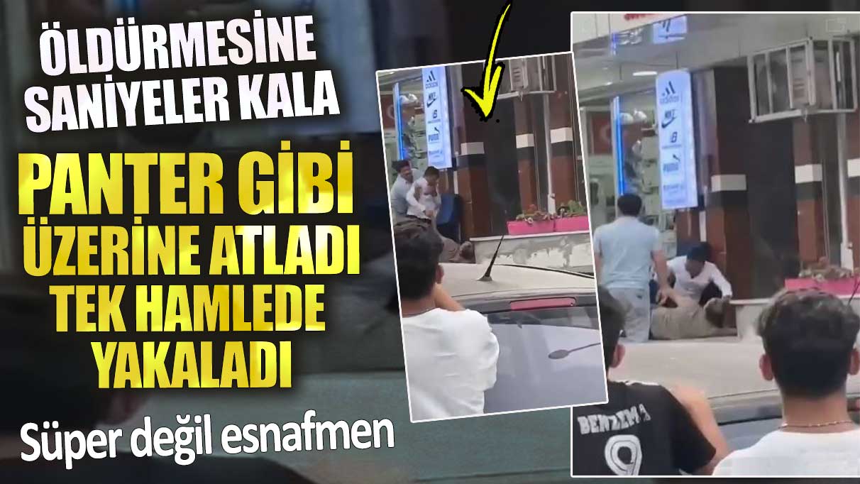 Öldürmesine saniyeler kala panter gibi  üzerine atladı tek hamlede yakaladı