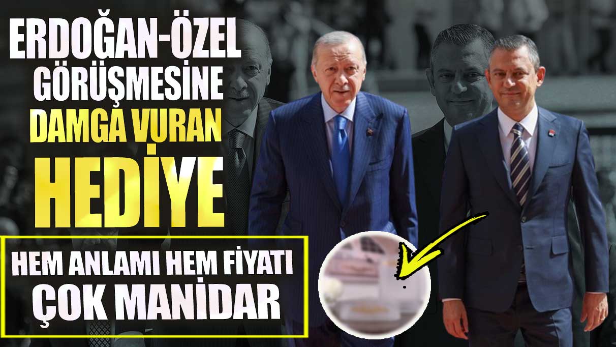 Erdoğan Özel görüşmesine damga vuran hediye! Hem anlamı hem fiyatı çok manidar