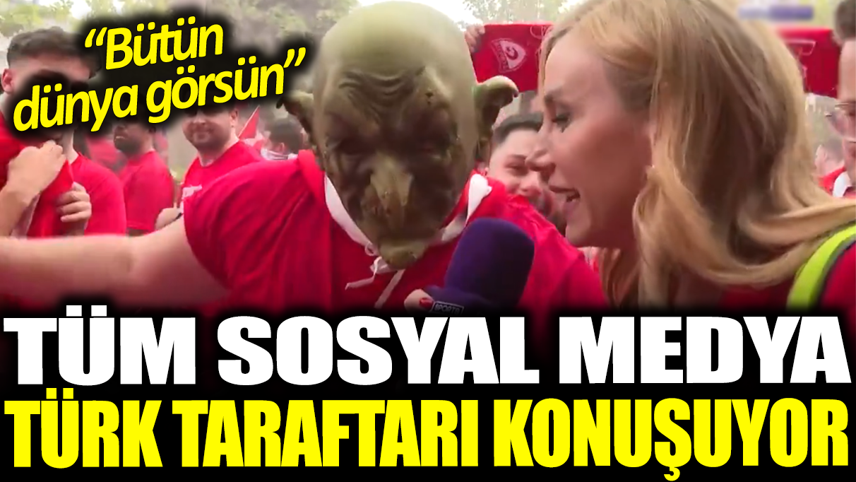 Sosyal medya Türk taraftarı konuşuyor! Yüzüne taktığı maskeyle Almanya'da gündeme oturdu