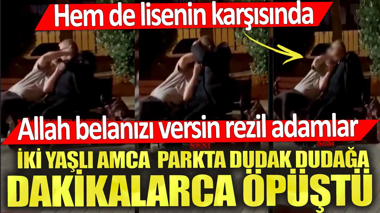 İki yaşlı amca parkta dudak dudağa dakikalarca yiyişti. Allah belanızı versin yaşlı başlı insanlarsınız rezil adamlar !