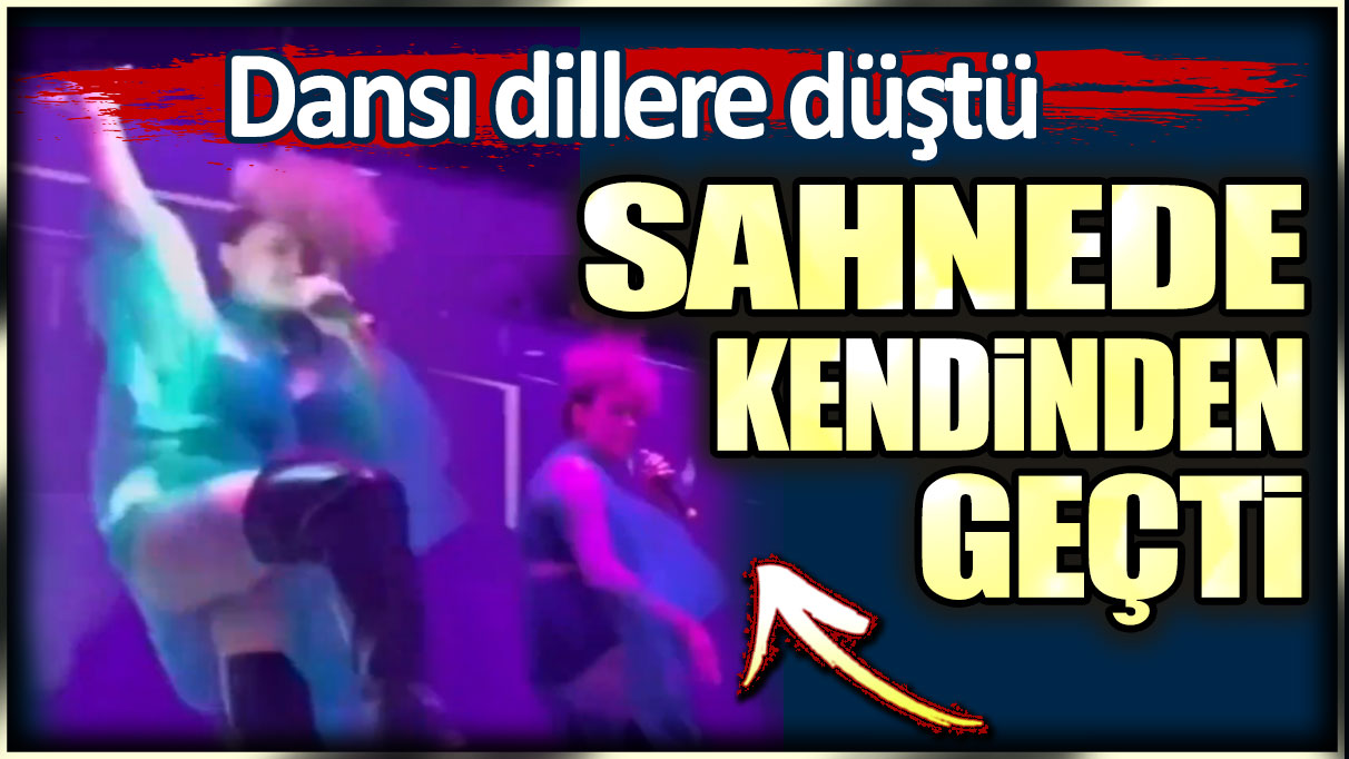 Sahnede kendinden geçti. Dansı dillere düştü