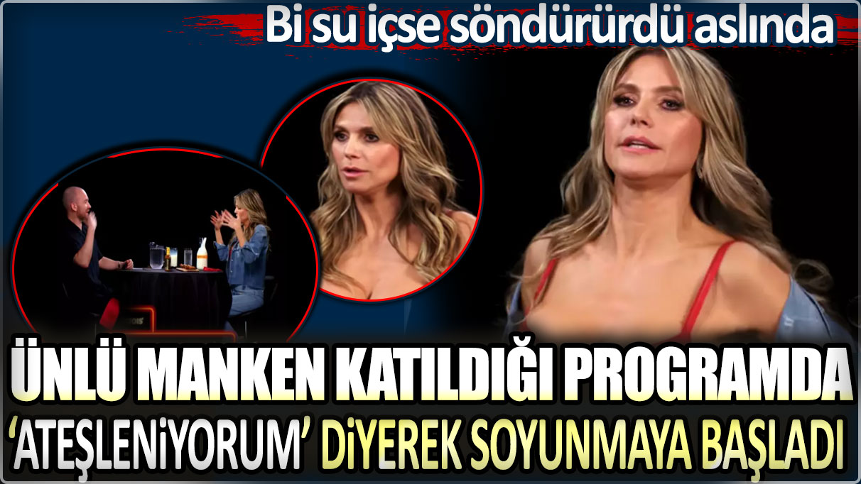 Ünlü manken katıldığı programda soyundu