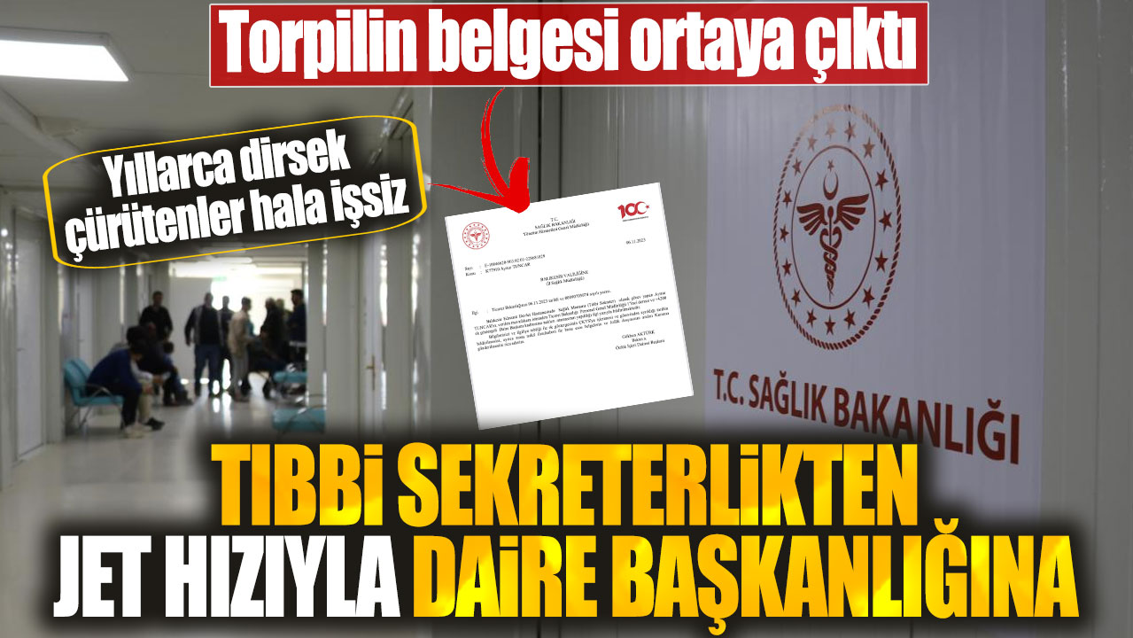 Tıbbi sekreterlikten jet hızıyla daire başkanlığına. Torpilin belgesi ortaya çıktı