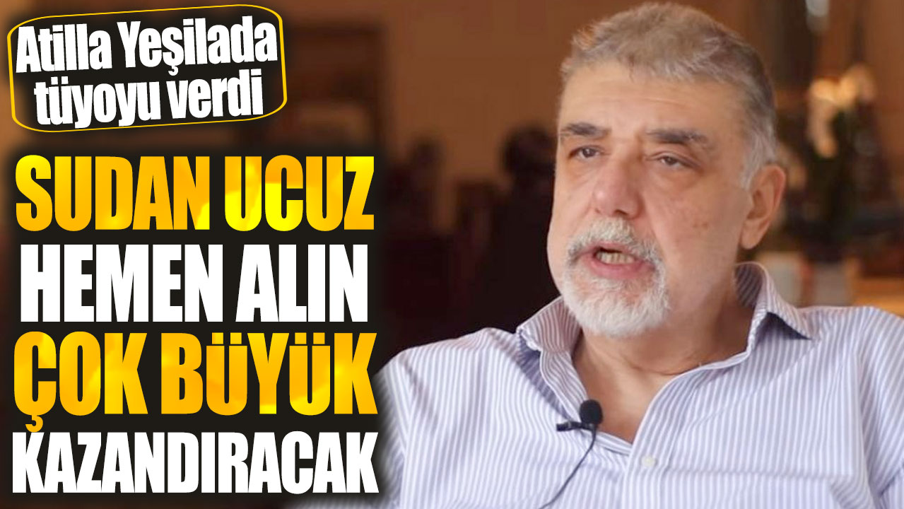 Atilla Yeşilada: Sudan ucuz hemen alın çok büyük kazandıracak