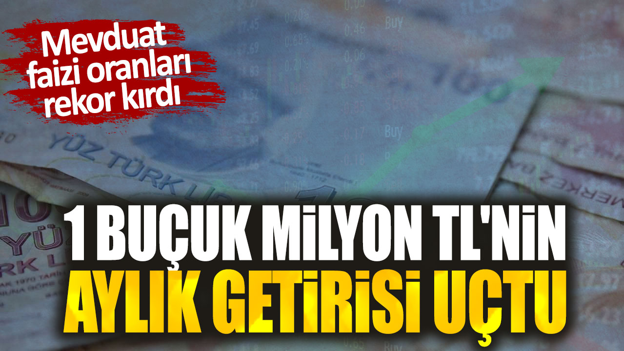 1,5 milyon TL'nin aylık getirisi uçtu. Mevduat faizi oranları rekor kırdı