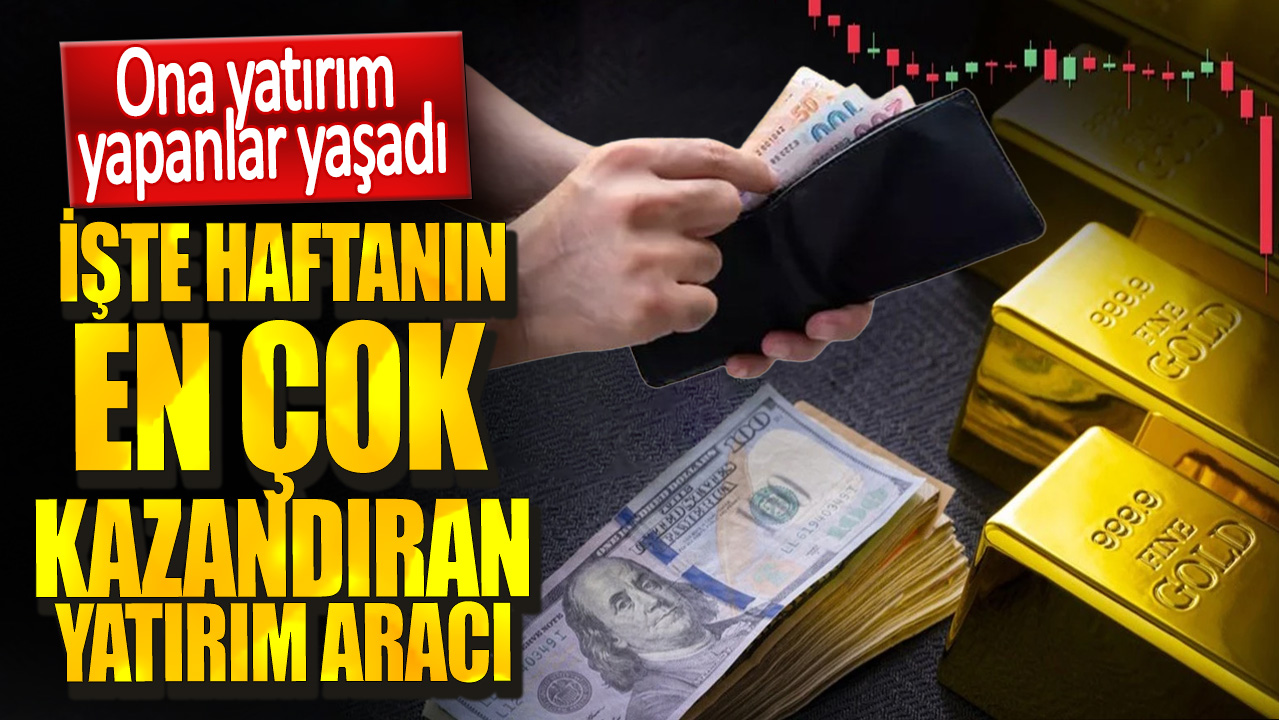 Ona yatırım yapanlar yaşadı. İşte haftanın en çok kazandıran yatırım aracı