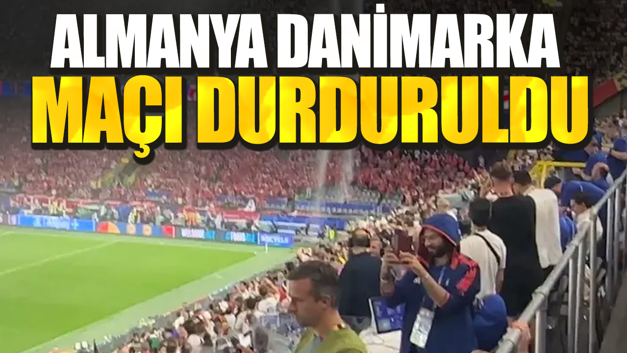 Almanya Danimarka maçı durduruldu