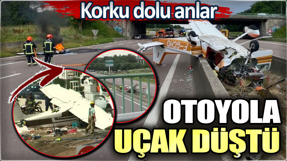 Fransa'da otoyola uçak düştü: Can kaybı var