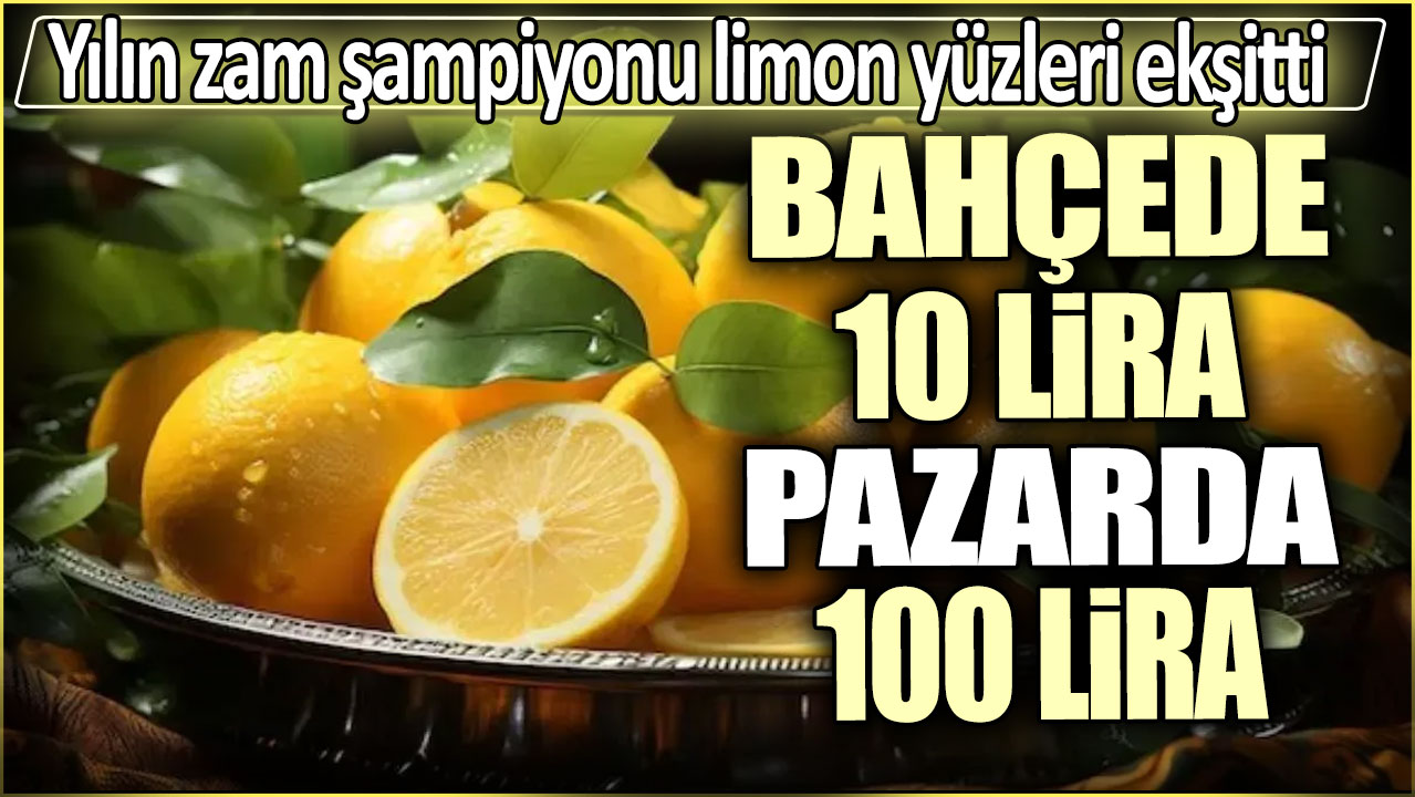 Yılın zam şampiyonu limon bahçede 10 lira pazarda 100 lira