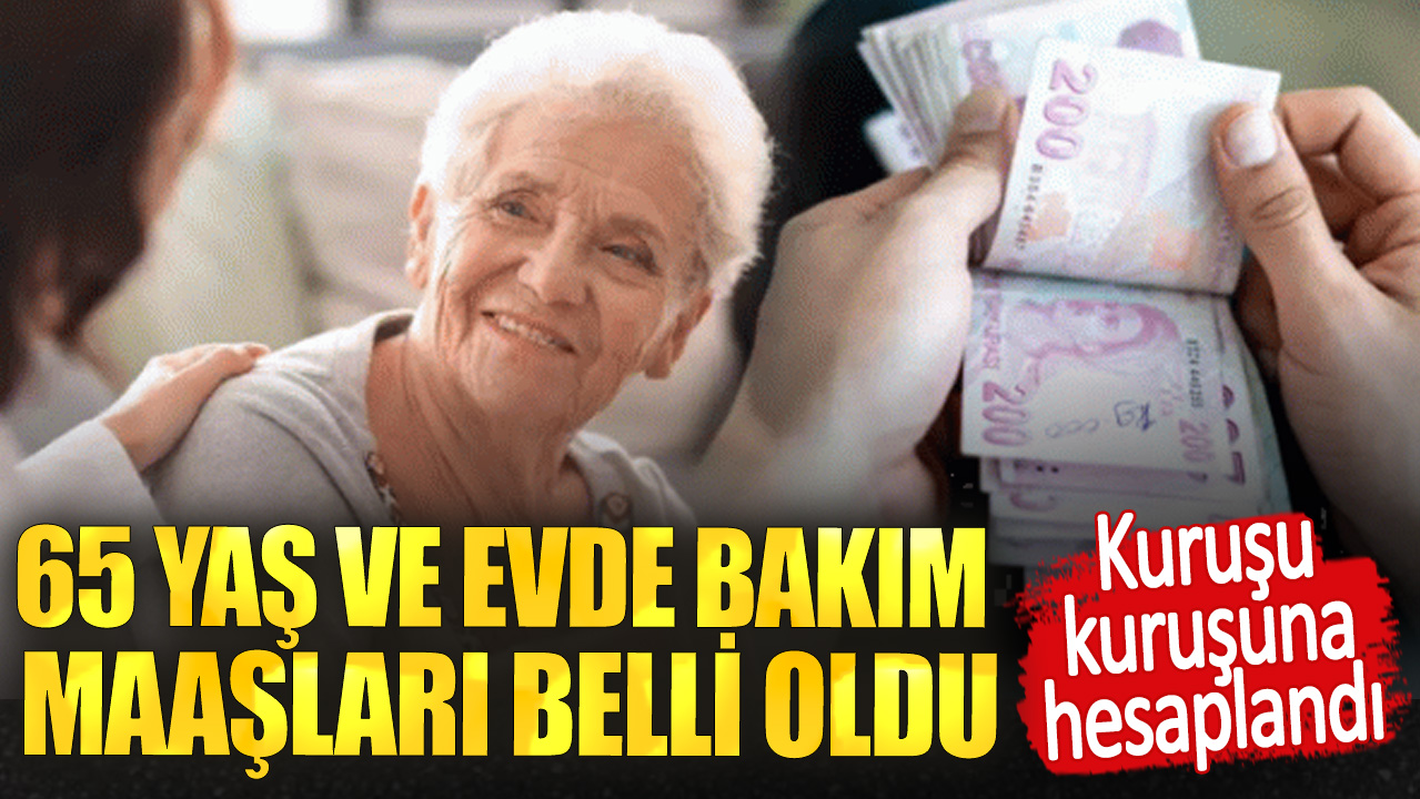 65 yaş ve evde bakım maaşları belli oldu. Kuruşu kuruşuna hesaplandı