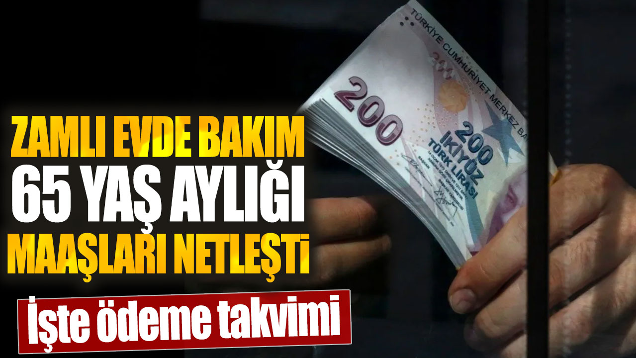 Zamlı evde bakım, 65 yaş aylığı ve engelli maaşları netleşti! İşte ödeme takvimi