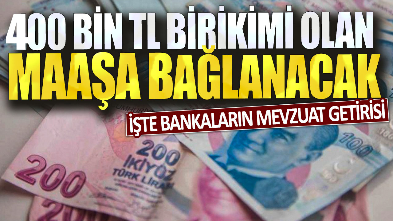 400 bin TL birikimi olan maaşa bağlanacak! İşte bankaların mevzuat getirisi