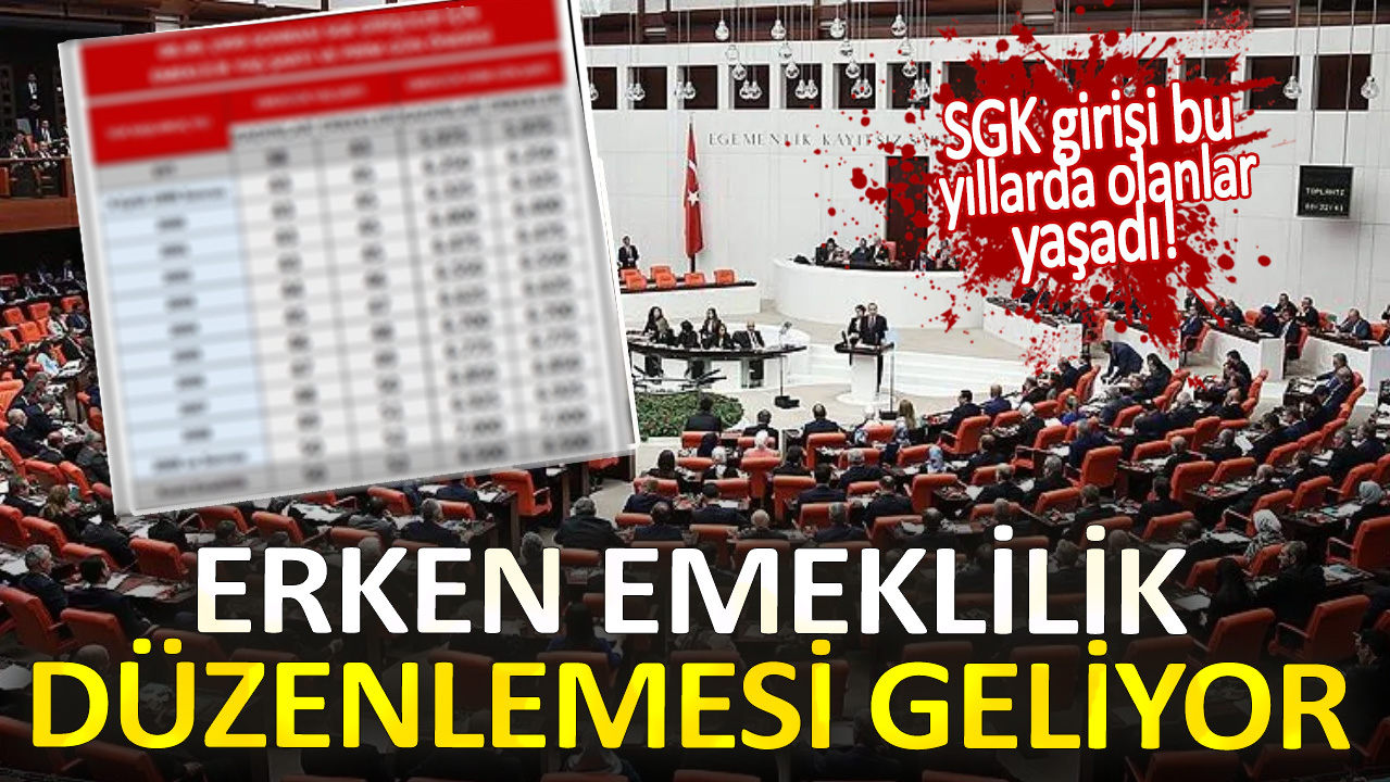 SGK girişi bu yıllarda olanlar yaşadı. Erken emeklilik düzenlemesi geliyor...