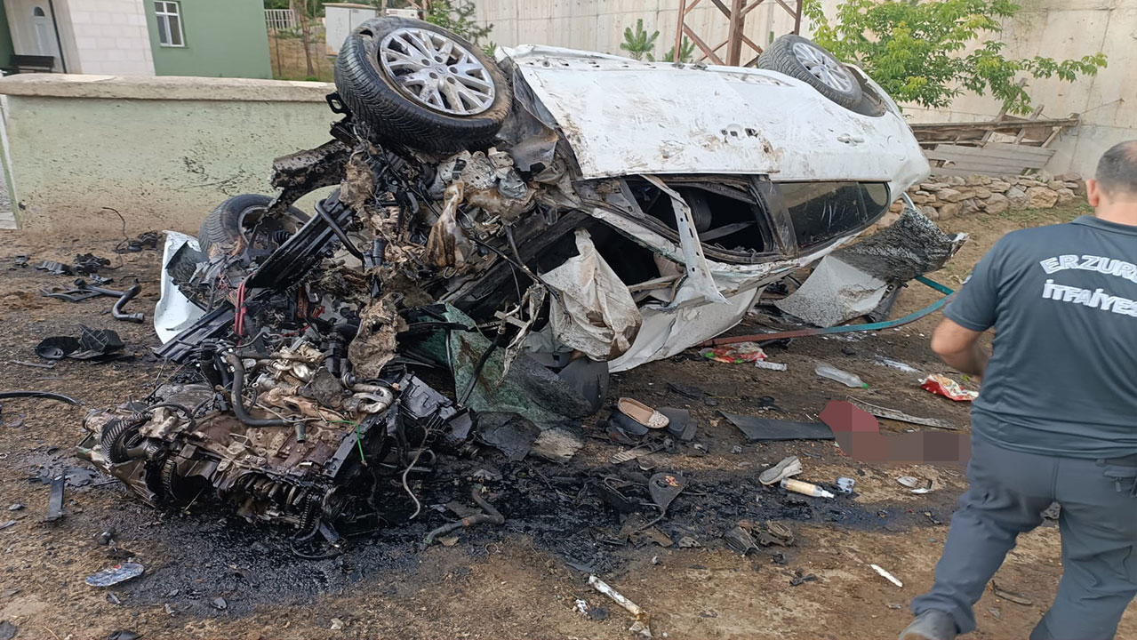 Erzurum'da otomobil menfezden düştü: Ölü ve yaralılar var