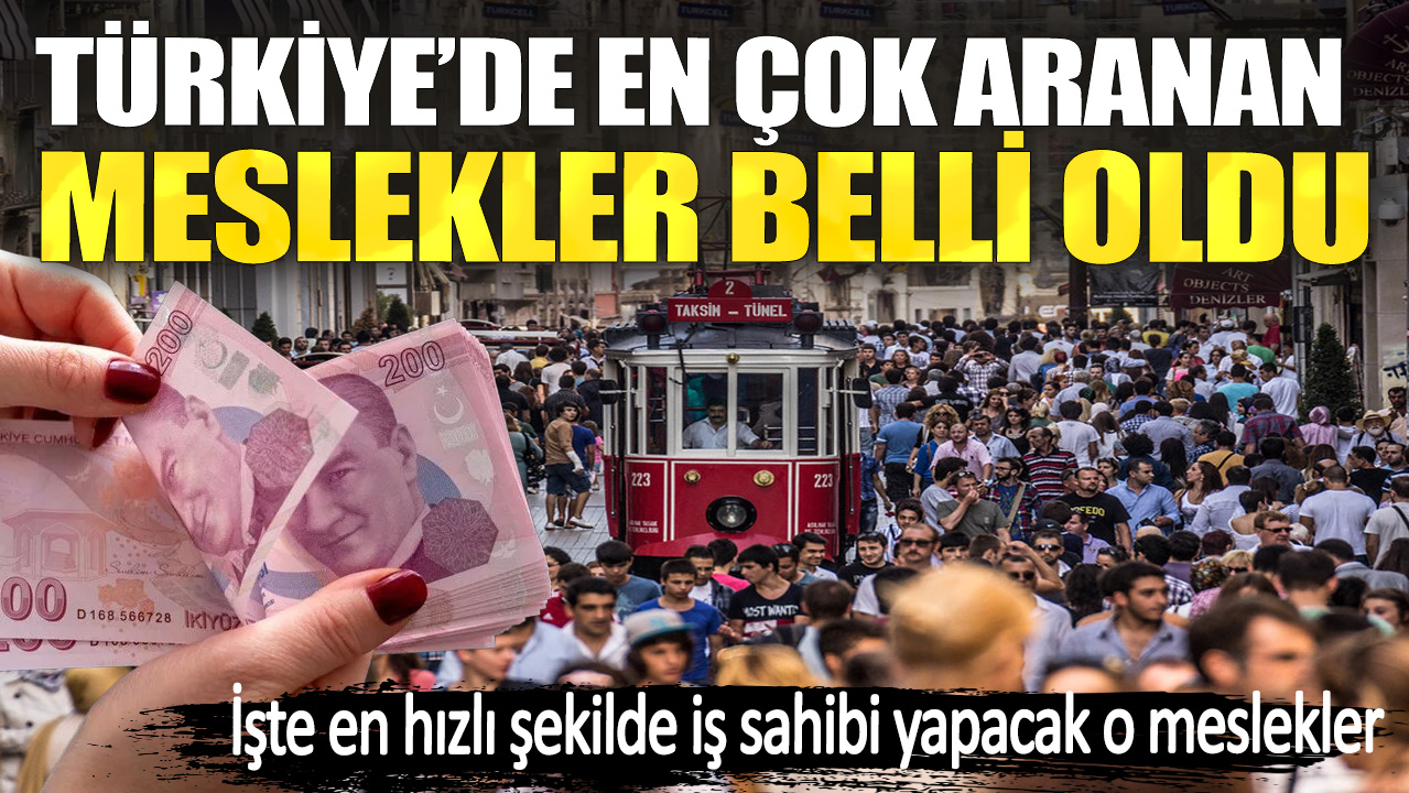 Türkiye’de en çok aranan meslekler belli oldu. İşte en hızlı şekilde iş sahibi yapacak o meslekler