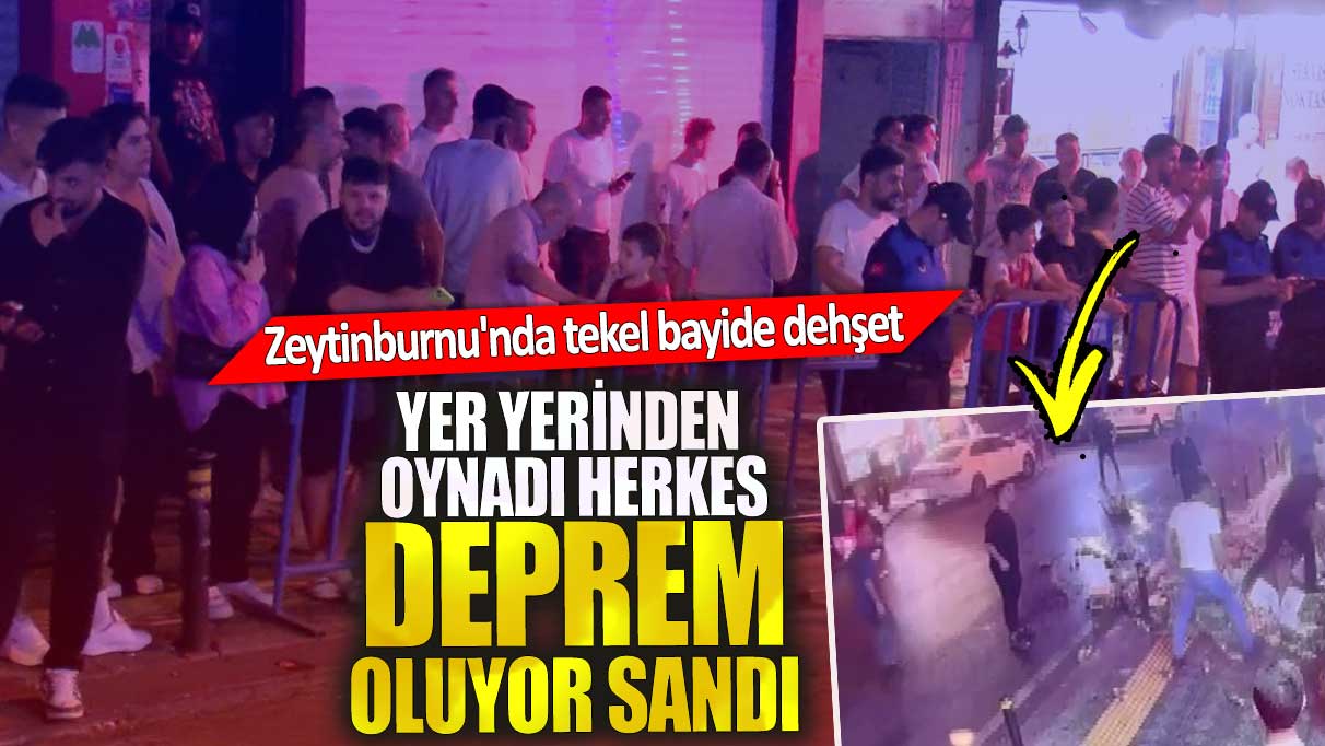 Zeytinburnu'nda tekel bayide dehşet.Yer yerinden oynadı herkes deprem oluyor sandı