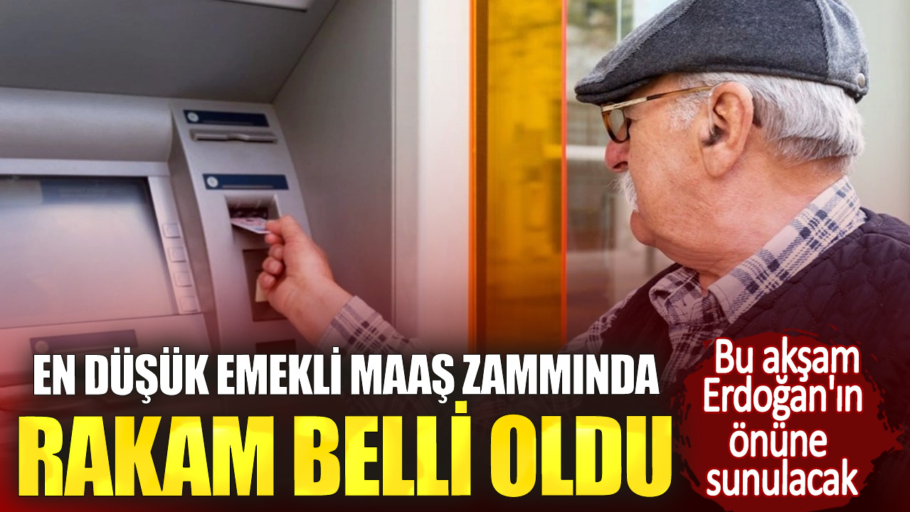 En düşük emekli maaş zammında rakam belli oldu. Bu akşam Erdoğan'ın önüne sunulacak