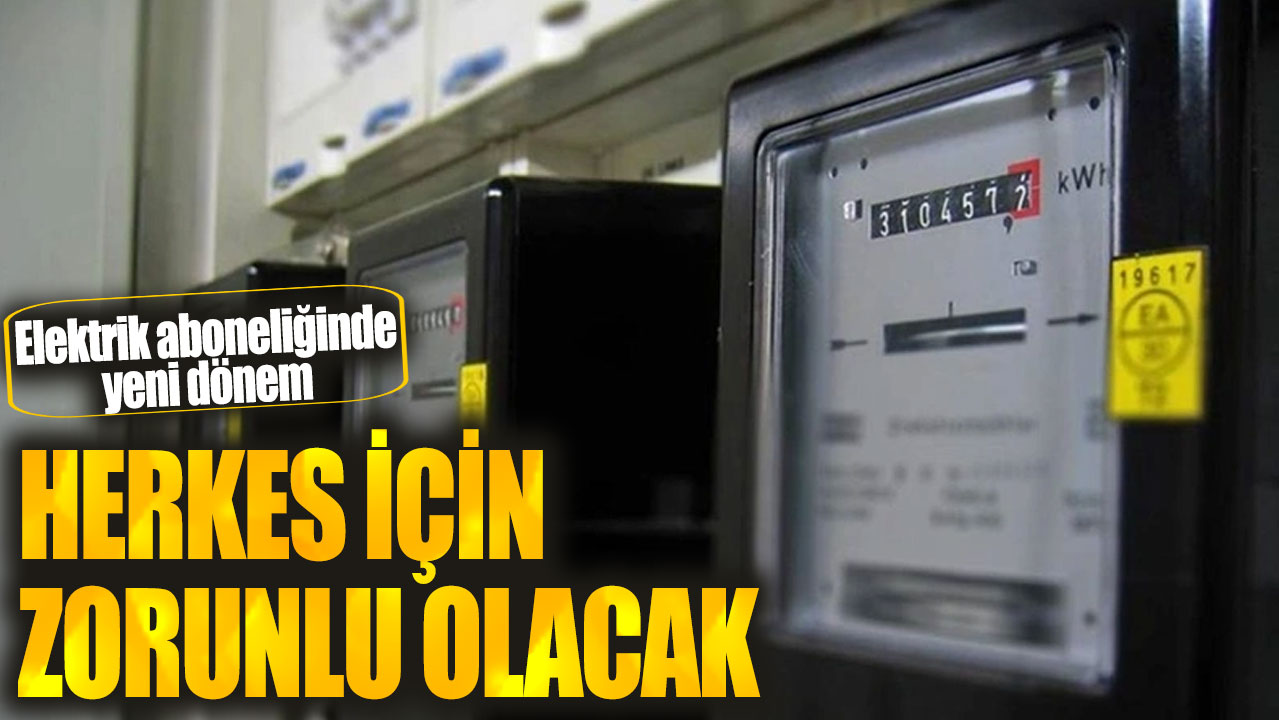 Elektrik aboneliğinde yeni dönem. 81 ilde herkes için zorunlu olacak