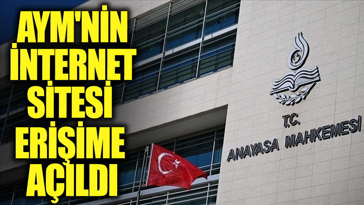 AYM'nin internet sitesi erişime açıldı