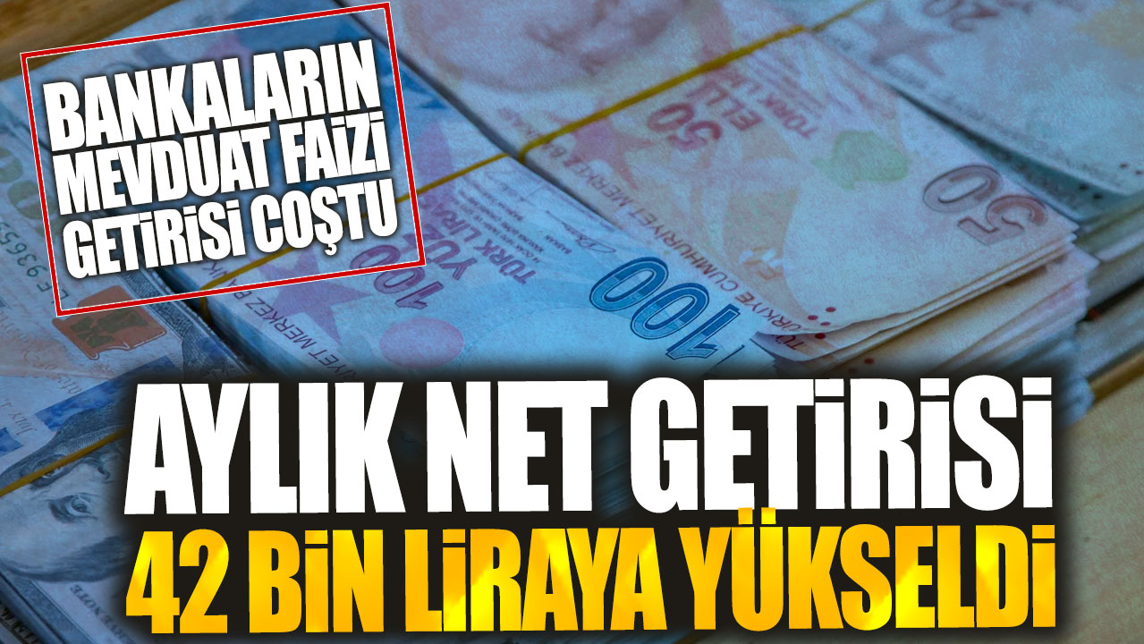 Aylık net getirisi 42 bin liraya yükseldi. Bankaların mevduat faizi getirisi coştu