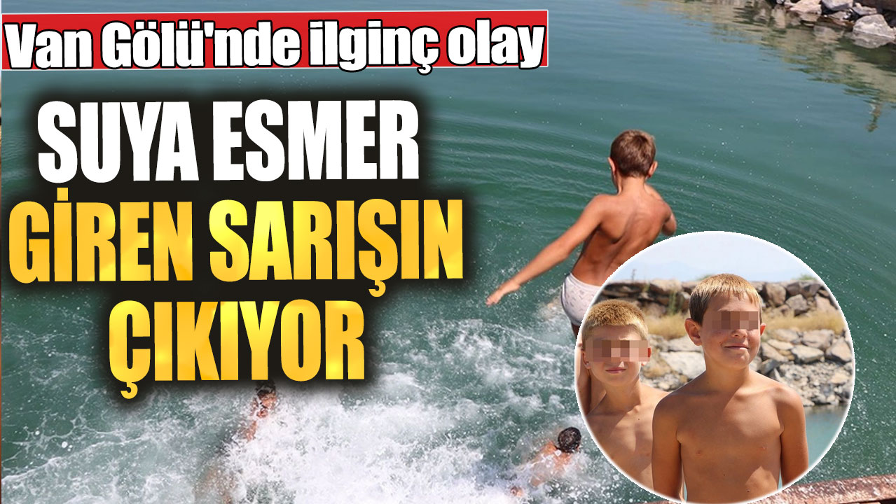 Van Gölü'nde ilginç olay! Suya esmer giren sarışın çıkıyor