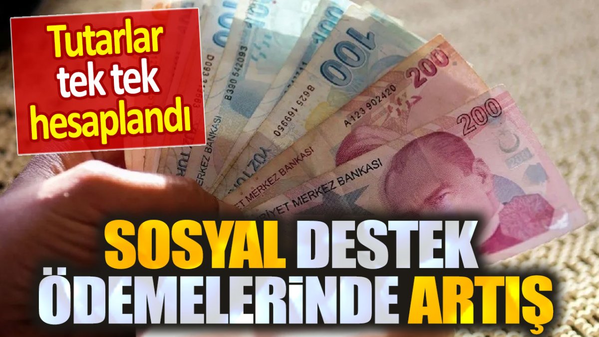 Sosyal destek ödemelerinde artış. Tutarlar tek tek hesaplandı