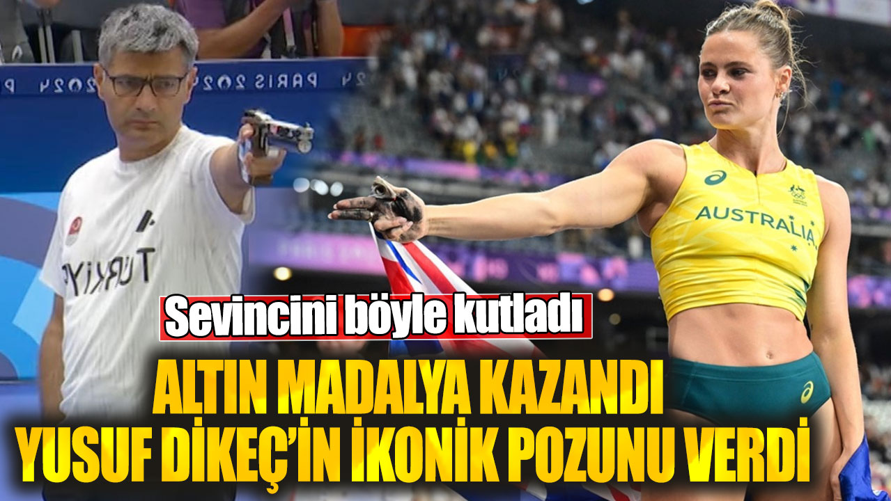 Altın madalya kazandı Yusuf Dikeç’in ikonik pozunu verdi! Sevincini böyle kutladı