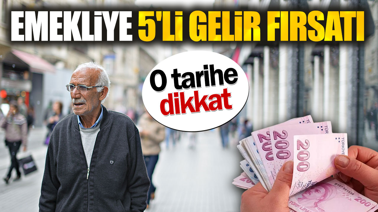 Emekli olanlar için 5'li gelir fırsatı. O tarihe dikkat