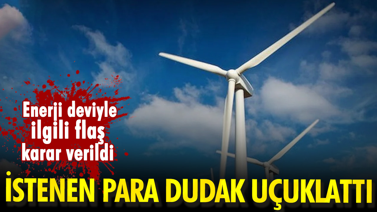 Enerji deviyle ilgili flaş karar verildi. İstenen para dudak uçuklattı