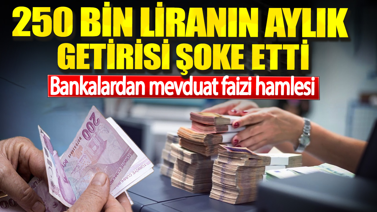 250 bin liranın aylık getirisi şoke etti. Bankalardan mevduat faizi hamlesi