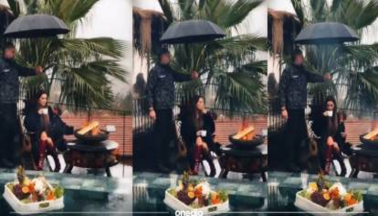 Mahkemede fakirlikten yakınan Dilan Polat korumasına şemsiye tutturup sigarasını tüttürdü!