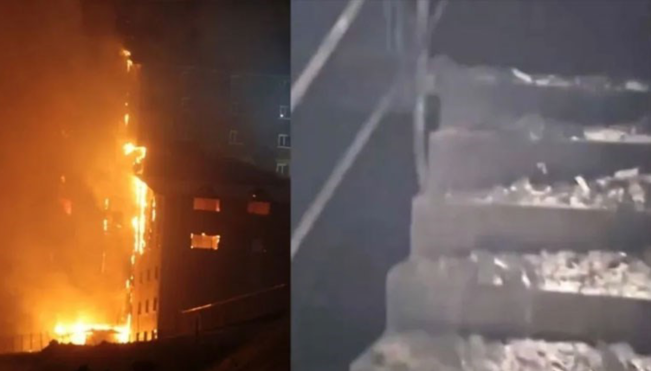 Bakan Ersoy 'iki tane var' demişti! Alevler içinde! Facianın yaşandığı otelde yangın merdiveni içeride çıktı!