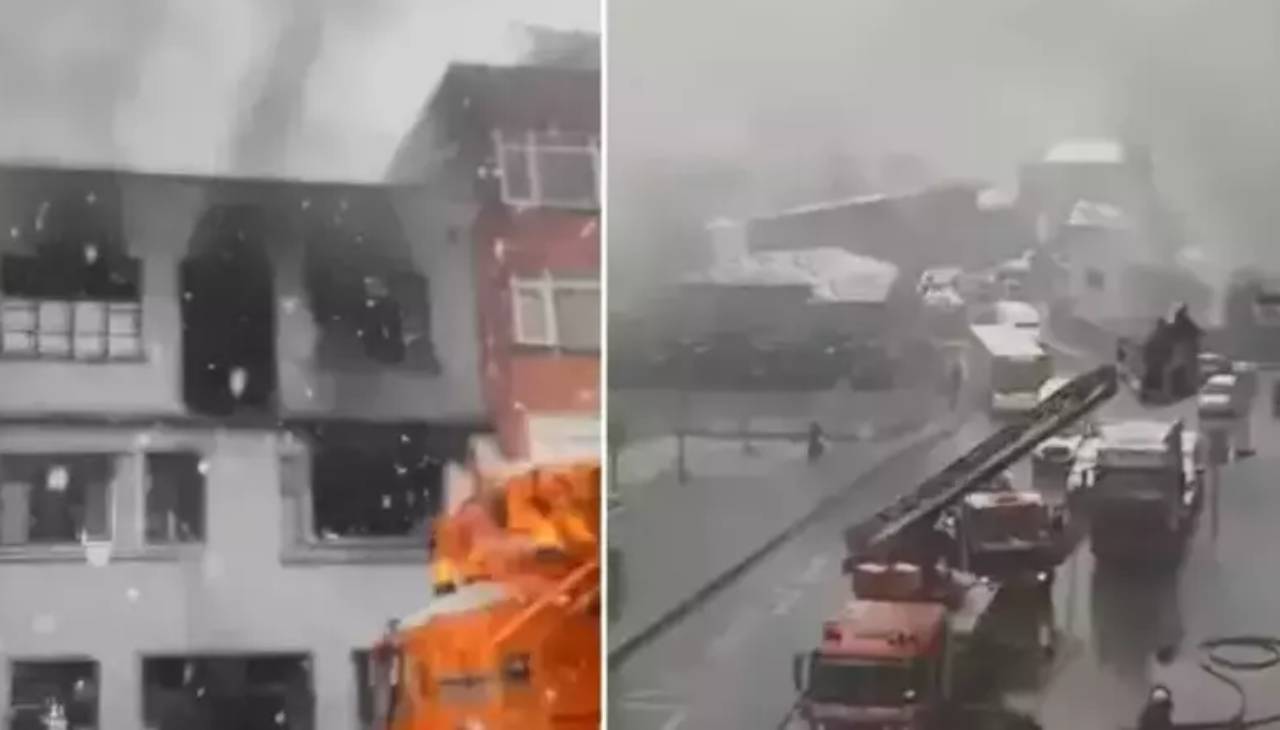 Beyoğlu'nda 5 katlı binada korkutan yangın