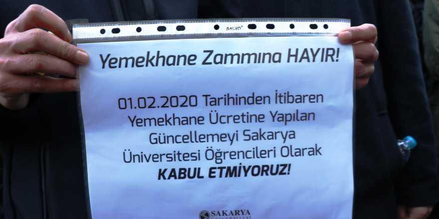 Sakarya'da öğrencilerden yemekhane zammına tepki