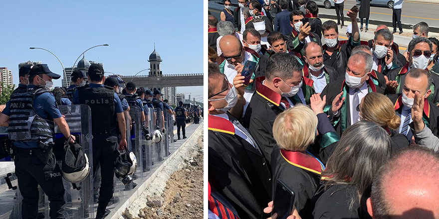 Ankara'ya yürüyen baro başkanlarına polis engeli