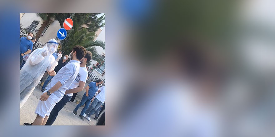 Günün fotoğrafı! Aylarca ertelenmesini istediler, sınava böyle geldiler