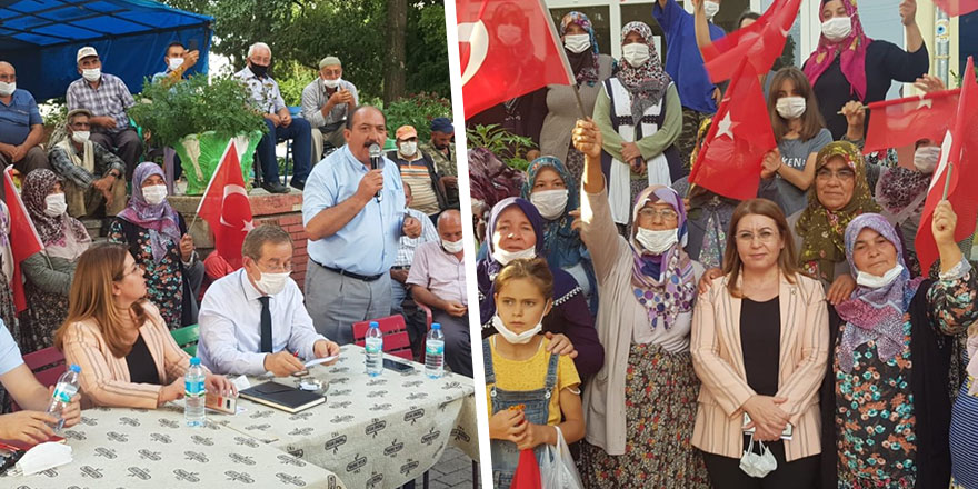 Hakarete uğrayan köylüleri ziyaret ettiler... "Ben anayım, bu toprakları savunacak benim"