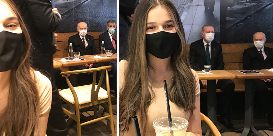 Sosyal medyayı sallayan görüntüler: "Erdoğan ve Bahçeli ile soğuk latte keyfi"