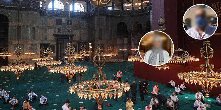 Ayasofya'daki namaza davet edilen 500 şanslı kişinin içinde o isimler de vardı